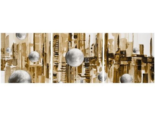 70 90CM OBRAZ 3 ELEM MIASTO ZE SNU SEPII ŚCIENNY DRUK PŁÓTNO na Arena.pl