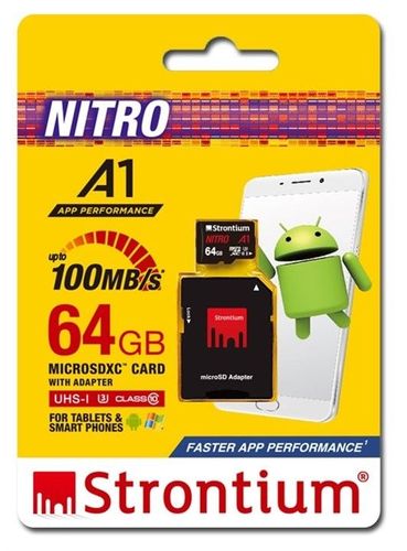 Pamięć STRONTIUM microSDXC A1 64GB + adapter SD na Arena.pl