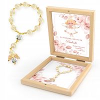 Różaniec dziesiątek PAMIĄTKA CHRZTU pudełko nadruk