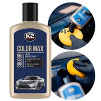 pasta granatowy wosk koloryzujący do samochodu auta k2 color max 250 ml