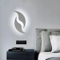 Kinkiet LED Lampa Ścienna 18W, Biały Akryl, Zimna Biel 6500K