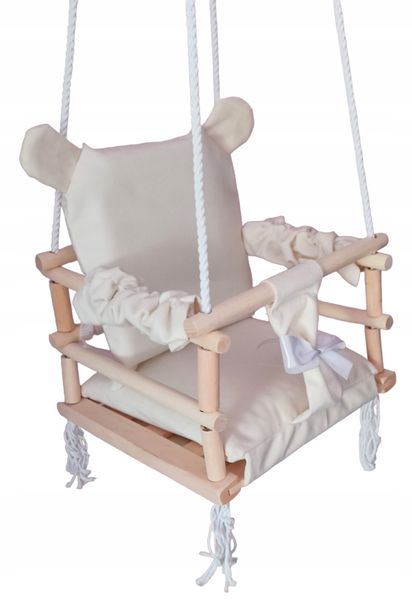 HUŚTAWKA 3w1 DLA DZIECI królik BEŻ dom ogród pokój zdjęcie 9