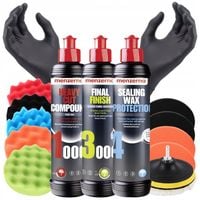 MENZERNA ZESTAW DO POLEROWANIA LAKIERU PASTY POLERSKIE + GĄBKI NA WKRĘTARKĘ