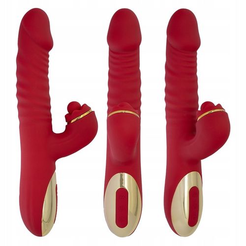 Wibrator Damski Duży Obrotowo Posuwisty Masażer 10 Trybów Wibracji 3w1 na Arena.pl