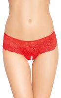 koronkowe szorty softline czerwone s/m