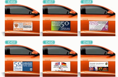 Magnes na auto reklama magnetyczna 60x30 TAXI SZYBKO BEZPIECZNIE na Arena.pl