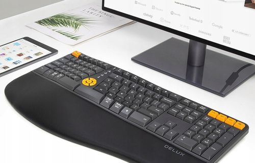 Bezprzewodowa Klawiatura Ergonomiczna Delux Gm905db Bluetooth 5.0 2.4g na Arena.pl