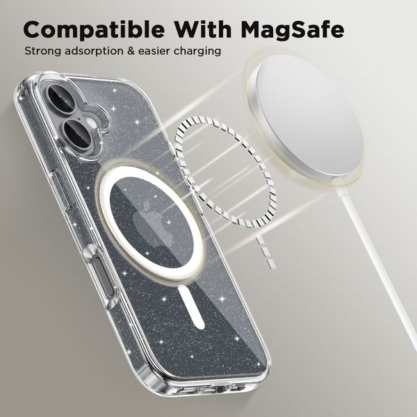 TECH-PROTECT FLEXAIR HYBRID MAGSAFE IPHONE 16 GLITTER zdjęcie 2
