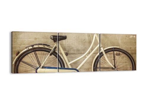 Obraz Na Płótnie - Rower Mur Tablica - 90X30 Cm - Ca90X30-3764 na Arena.pl