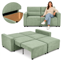 Kanapa 2 os sofa rozkładana spania pojemnik pistacjowy Komo Family Meble