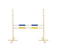 Przeszkoda skokowa do Hobby Horse 120cm, dwie belki - niebieska i żółta