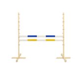 Przeszkoda skokowa do Hobby Horse 120cm, dwie belki - niebieska i żółta