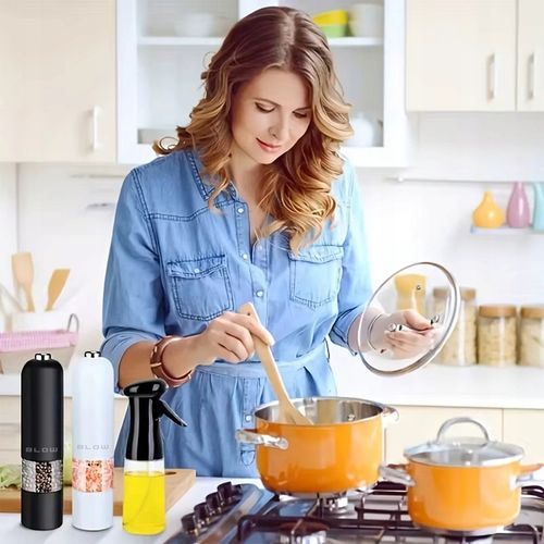 ELEKTRYCZNY MŁYNEK DO SOLI I PIEPRZU PRZYPRAW REGULACJA MIELENIA ZESTAW 2x na Arena.pl