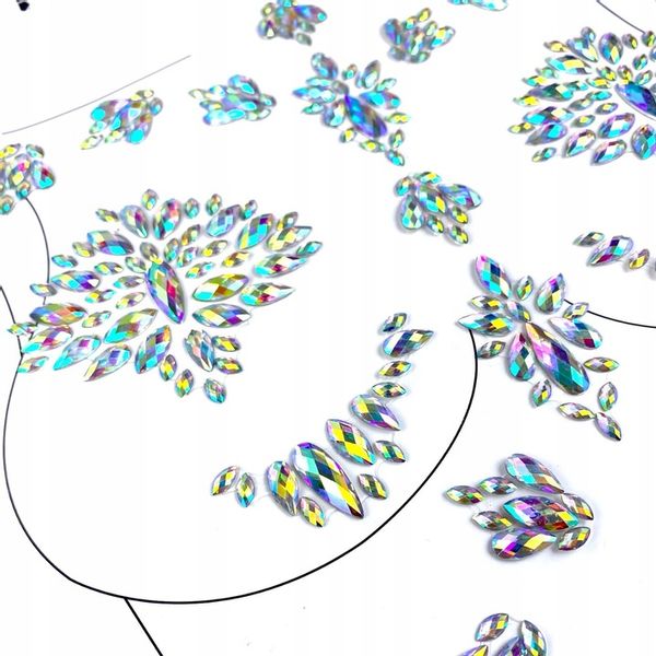 KRYSZTAŁKI Naklejki Cyrkonie BIŻUTERIA na DEKOLT zdjęcie 2