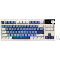 royal kludge rk s85 horizon blue gaming keyboard beige switch
