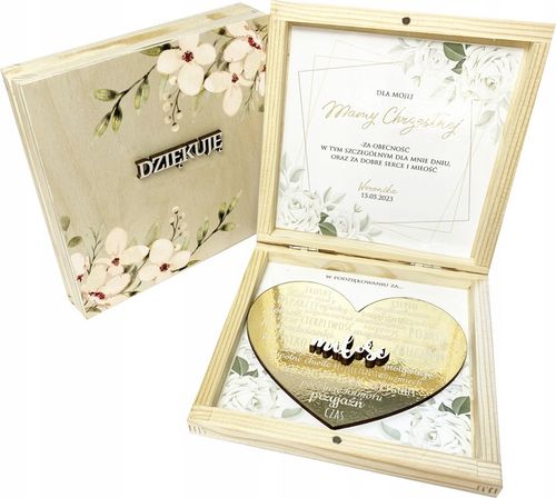 PODZIĘKOWANIE KOMUNIA DLA CHRZESTNYCH DZIADKÓW ZŁOTE SERCE PREZENT CHRZEST na Arena.pl