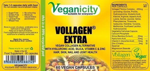 Kolagen wegański na skórę, włosy i stawy, 60kaps na Arena.pl