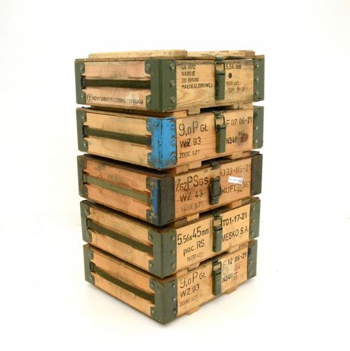 Skrzynia skrzynka drewniana po amunicji 40x35x15cm na Arena.pl