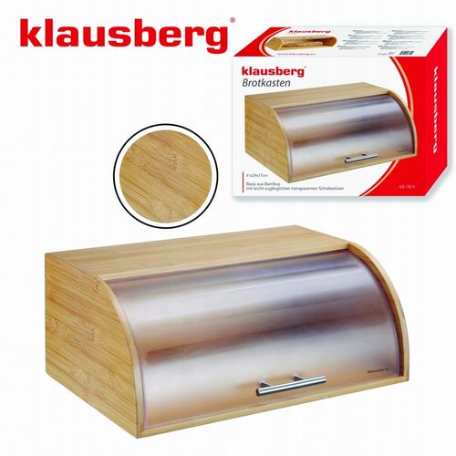 Chlebak bambusowy drewniany 41cm pojemnik na pieczywo chleb bułki KLAUSBERG na Arena.pl
