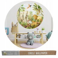 FOTOTAPETA OKRĄGŁA 125CM ZWIERZĘTA AFRYKAŃSKIE