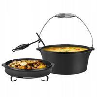 Kociołek kocioł żeliwny na ognisko wiszący stojący