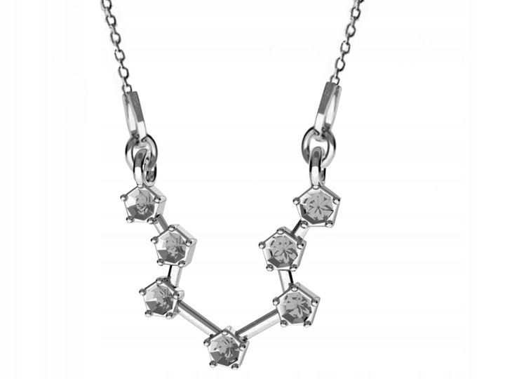 NASZYJNIK SREBRNY 925 - ZNAK ZODIAKU - WODNIK zdjęcie 2