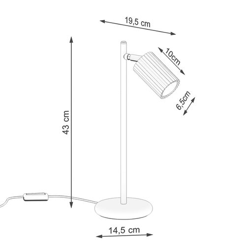 Lampa biurkowa KARBON biała na Arena.pl