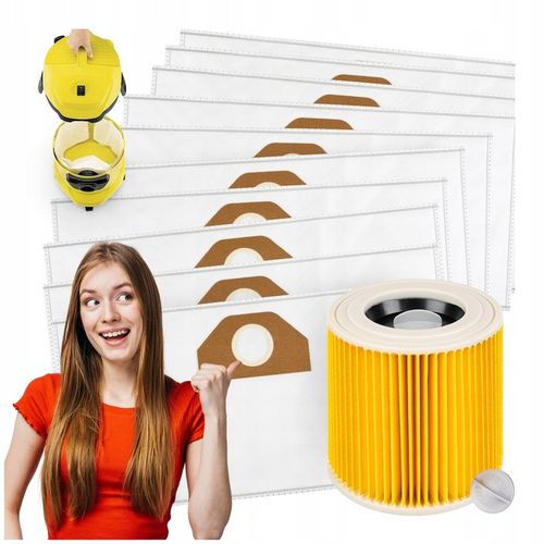 10x WORKI DO ODKURZACZA KARCHER WD3 WD2 SE4001 PLUS KWD V-17 V-15 V12 FILTR na Arena.pl