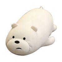Pluszowa poduszka w kształcie misia IceBear, brązowa, 28 cm 48 cm