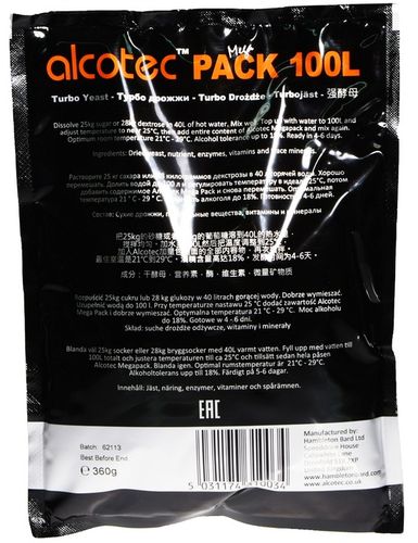 Drożdże gorzelnicze ALCOTEC Mega Pack na 100L na Arena.pl