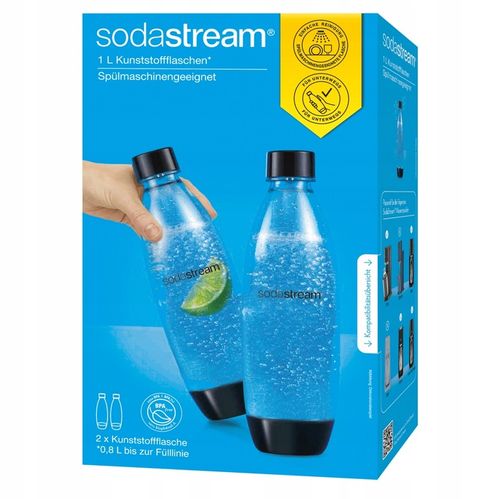 ZESTAW Butelki SodaStream Fuse 2x1L DWUPAK czarne | DO ZMYWARKI na Arena.pl