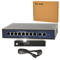 Switch POE do kamer 8xPOE 100Mbps 2xUpLINK 1Gb/s 120W BLOW Extend mode