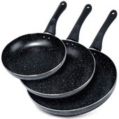 Zestaw patelni granitowych BLACK LINE 3 szt. 20 / 24 / 28 cm