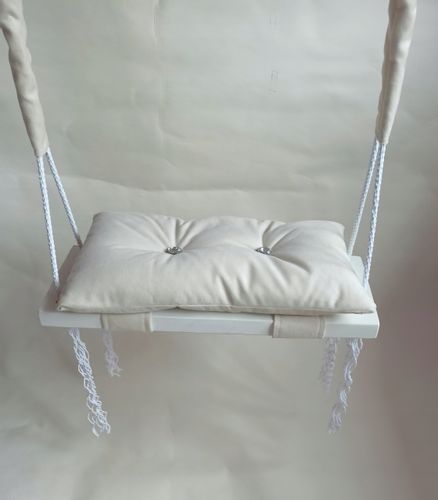 Huśtawka BIAŁA Siedzisko poduszka Róż CYRKONIE na Arena.pl