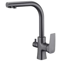 Blue Water Tivoli Grafit Trójdrożna bateria kuchenna