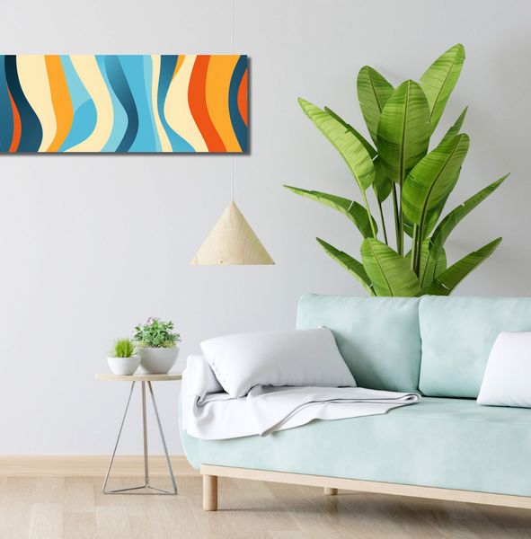 Obraz 90x30cm Tańczące Fale zdjęcie 2