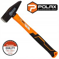 Młotek ślusarski Polax 600 g, ergonomiczny fiberglass, antypoślizgowy