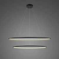 Lampa wisząca Ledowe Okręgi No.2 100cm 4K czarna