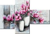 100CM 80 OBRAZ 3 ELEM MAGNOLIE WAZONACH ŚCIENNY