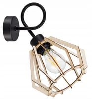 LAMPA KINKIET ścienny stały loft PLAFON Drewno
