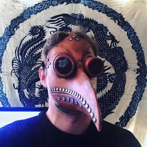 MASKA KRUKA PTAKA DOKTORA PLAGI LATEKSOWA BRĄZ DŻUMA CZARNA ŚMIERĆ PANDEMIA na Arena.pl