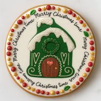 CIASTKO LUKROWANE ŚWIĄTECZNA KAMIENICA KOŁO ROZ.L RĘCZNIE ROBIONE