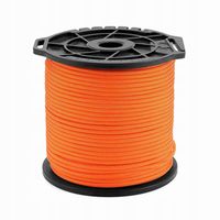 MOCNA LINKA PARACORD SZNUREK 100M/4MM SURVIVAL OUTDOOR NYLON ORANGE