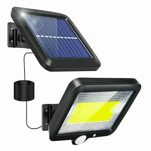 LAMPA SOLARNA COB 100 LED PANEL SOLARNY CZUJNIK RUCHU ZMIERZCHU PILOT zdjęcie 2