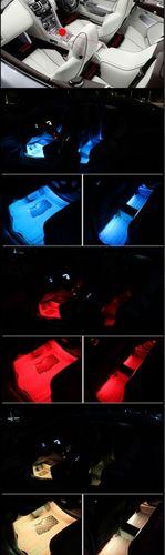 OŚWIETLENIE WNĘTRZA KABINY 4x9 SAMOCHODU LED RGB na Arena.pl