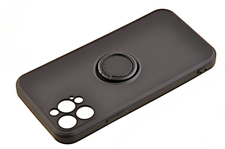 Etui Pastel Ring do Apple iPhone 12 Pro czarny zdjęcie 4