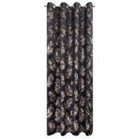 Zasłona welwetowa na przelotkach z nadrukiem GLORIA 140X250 czarna
