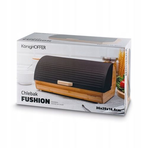 CHLEBAK Bambusowy POJEMNIK na CHLEB SOLIDNY Czarny Konighoffer Fushion na Arena.pl