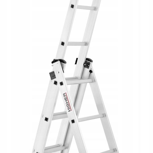 DRABINA ALUMINIOWA 3x10 HIGHER na schody + GRATIS na Arena.pl