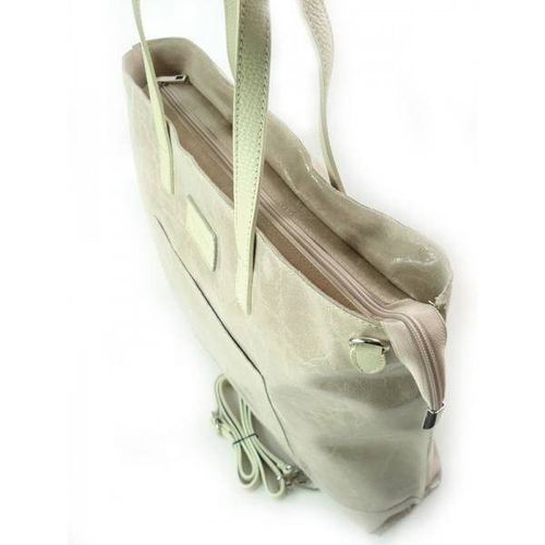 DUŻA TORBA SHOPPER BAG VERA PELLE NA RAMIĘ ŚWIECĄCA WŁOSKA SKÓRA A4 RÓŻ PUDROWY X87RR KEMER na Arena.pl